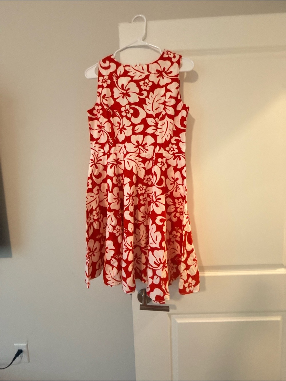 Red Floral Fit & Flare Mini Dress